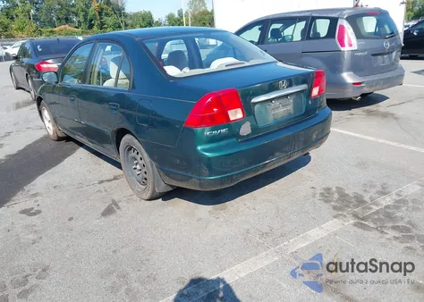 2002 Honda Civic Ex из США, поврежденный, VIN 1HGES26752L028962